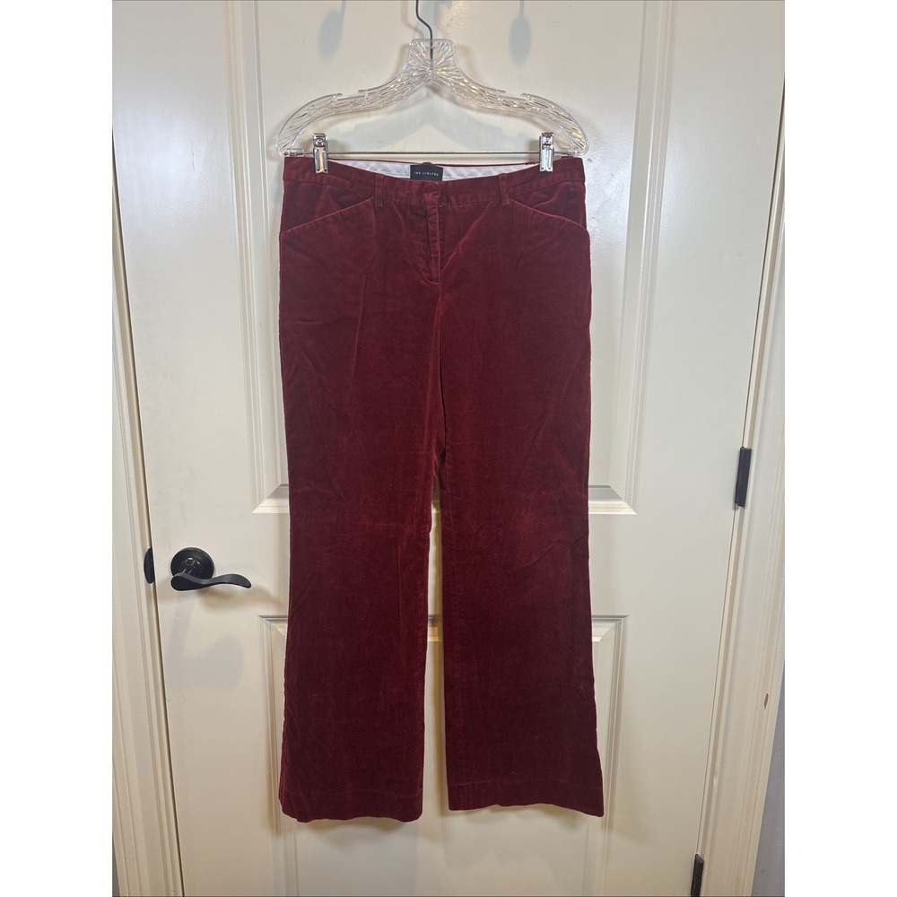 The Limited Drew Fit Size 8 Merlot Dress Pants Wide Leg Classic Velvet Old Money